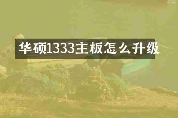 华硕1333主板怎么升级