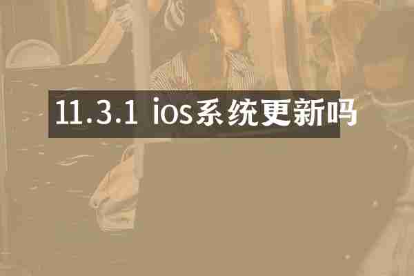 11.3.1 ios系统更新吗