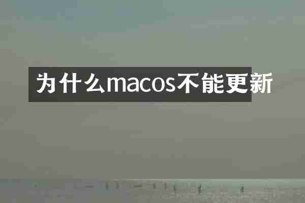 为什么macos不能更新
