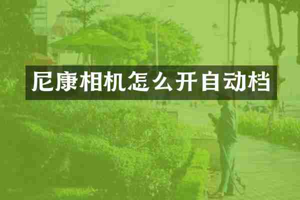 尼康相机怎么开自动档