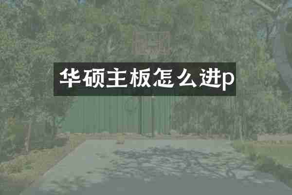 华硕主板怎么进p
