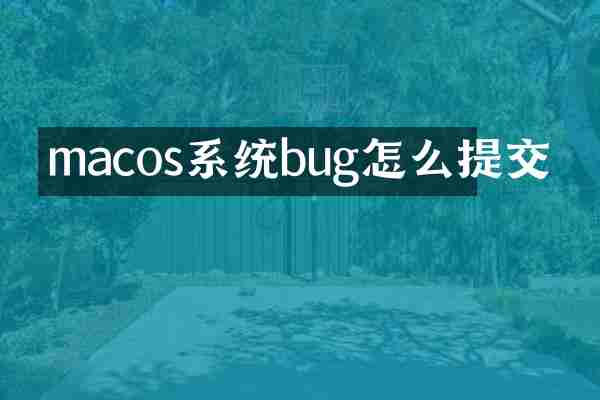 macos系统bug怎么提交