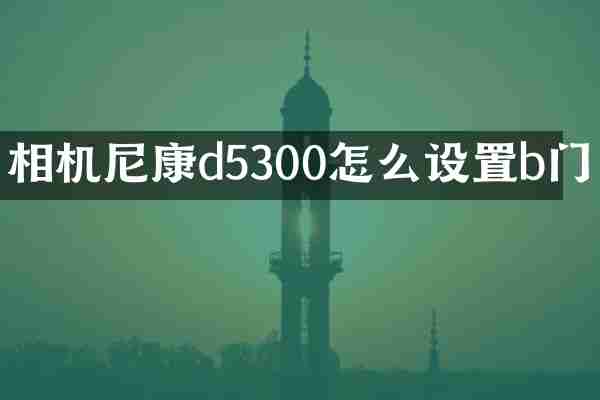 相机尼康d5300怎么设置b门