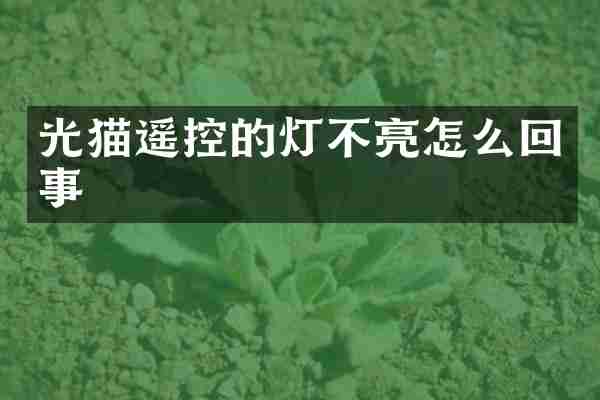 光猫遥控的灯不亮怎么回事
