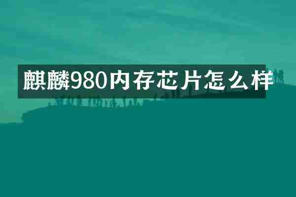 麒麟980内存芯片怎么样