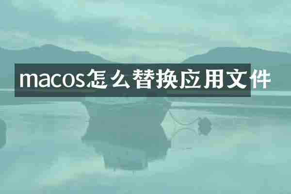 macos怎么替换应用文件