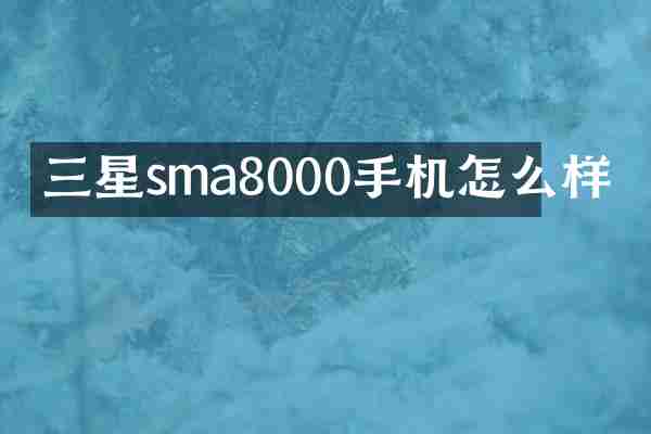 三星sma8000手机怎么样