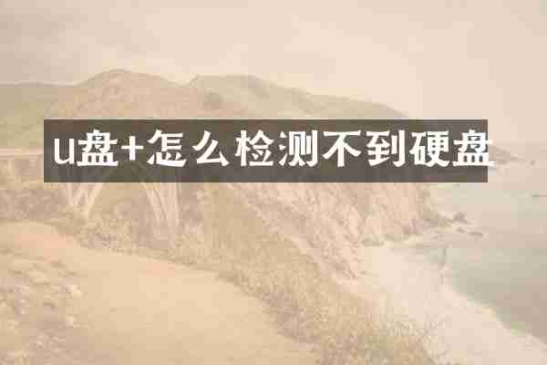 u盘+怎么检测不到硬盘