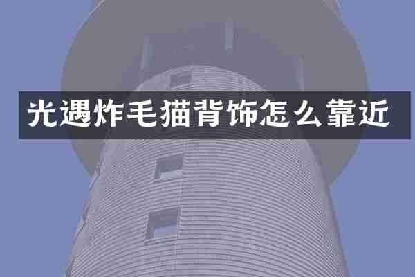 光遇炸毛猫背饰怎么靠近