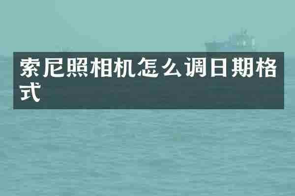 索尼照相机怎么调日期格式