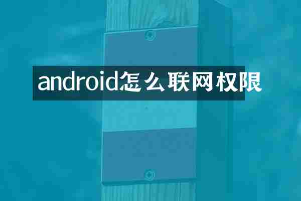 android怎么联网权限