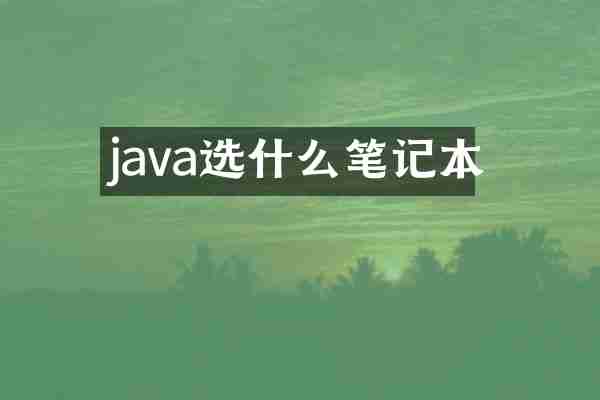 java选什么笔记本
