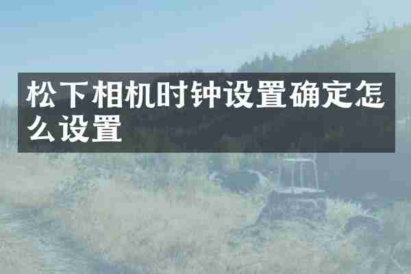 松下相机时钟设置确定怎么设置