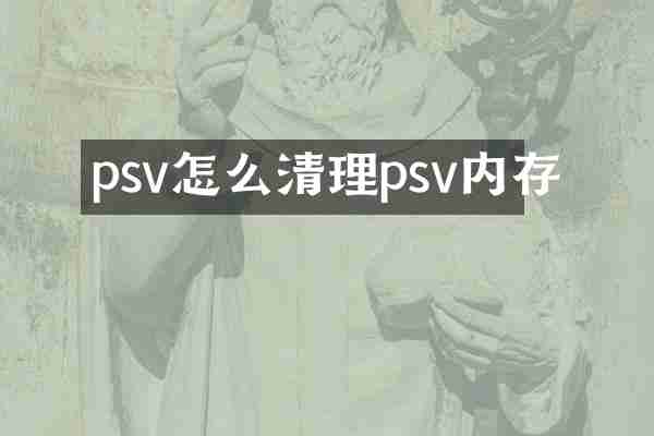 psv怎么清理psv内存