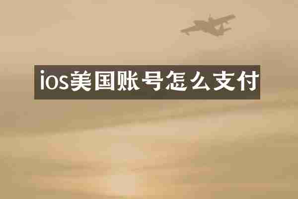 ios美国账号怎么支付