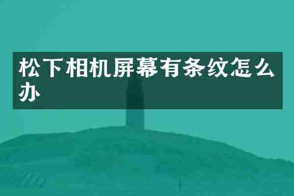 松下相机屏幕有条纹怎么办