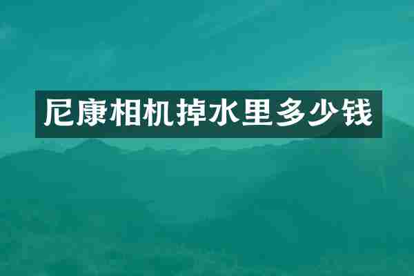 尼康相机掉水里多少钱