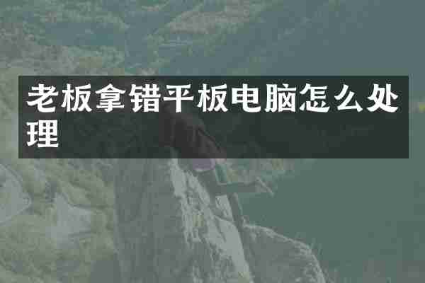 老板拿错平板电脑怎么处理