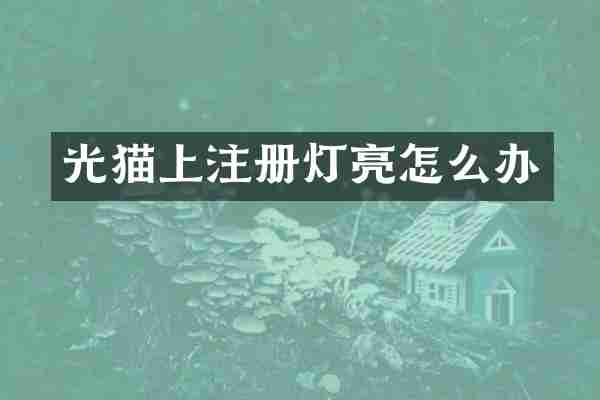 光猫上注册灯亮怎么办