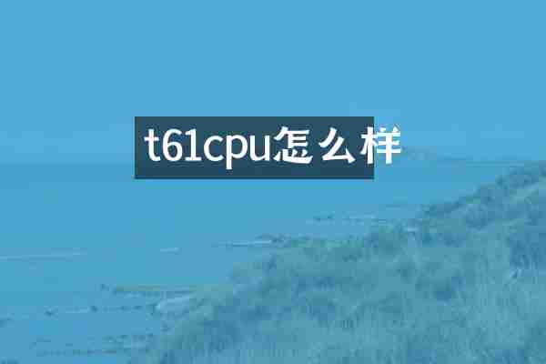 t61cpu怎么样