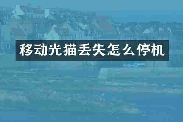 移动光猫丢失怎么停机