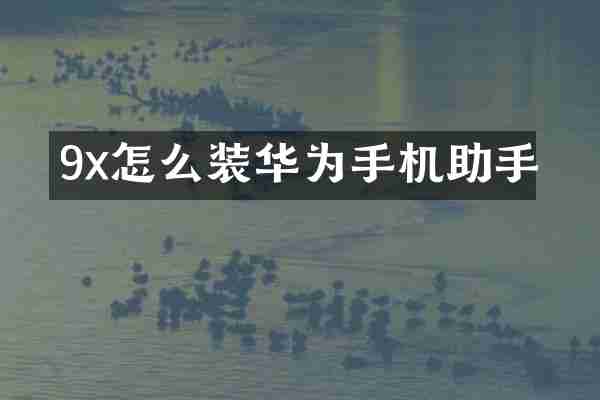 9x怎么装华为手机助手
