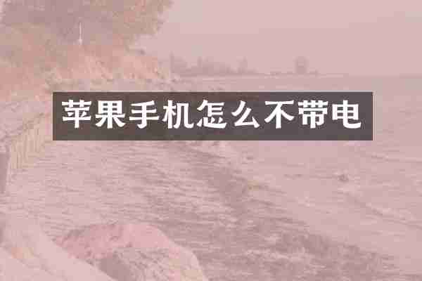 苹果手机怎么不带电
