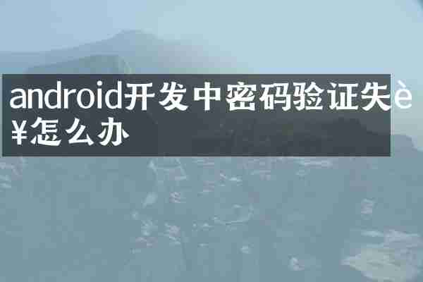 android开发中密码验证失败怎么办