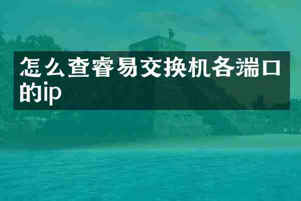 怎么查睿易交换机各端口的ip