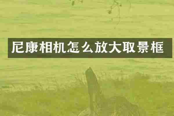 尼康相机怎么放大取景框