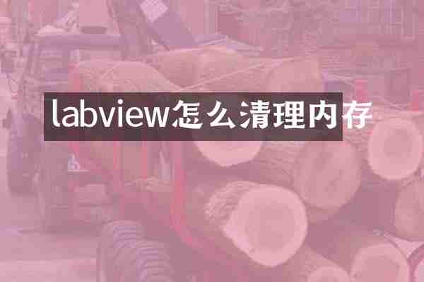 labview怎么清理内存