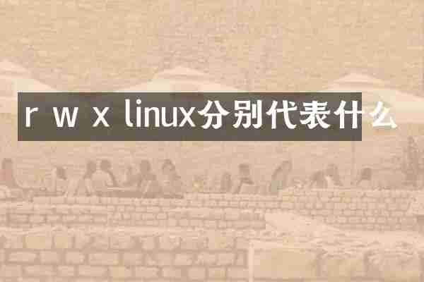 r w x linux分别代表什么