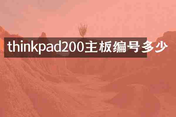 thinkpad200主板编号多少