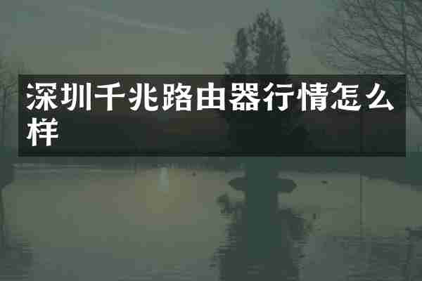 深圳千兆路由器行情怎么样
