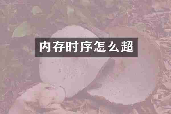 内存时序怎么超