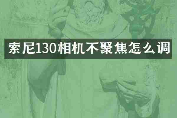 索尼130相机不聚焦怎么调