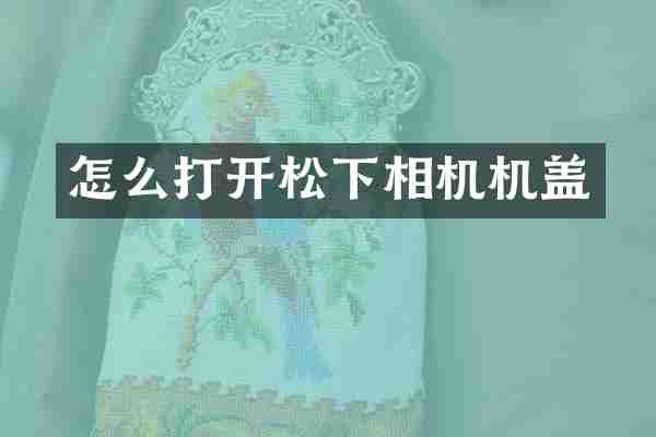 怎么打开松下相机机盖