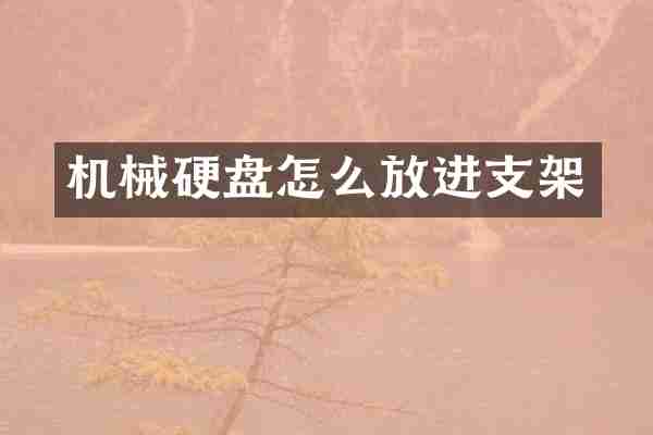机械硬盘怎么放进支架