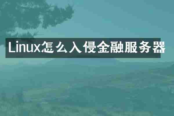 Linux怎么入侵金融服务器