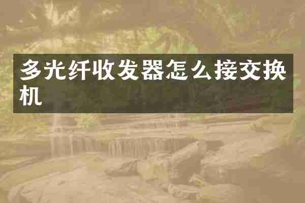 多光纤收发器怎么接交换机