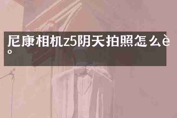 尼康相机z5阴天拍照怎么调
