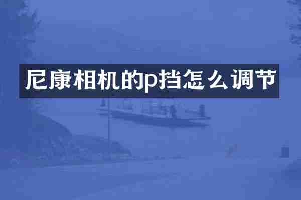 尼康相机的p挡怎么调节