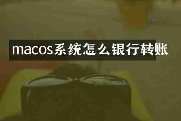 macos系统怎么银行转账