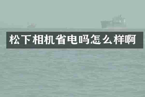 松下相机省电吗怎么样啊