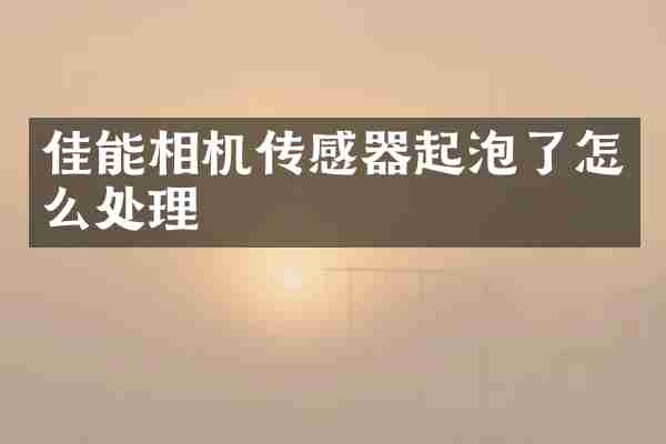 佳能相机传感器起泡了怎么处理