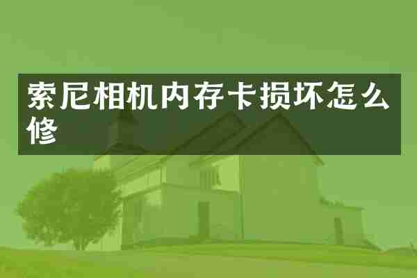 索尼相机内存卡损坏怎么修