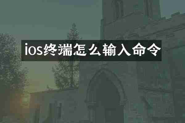 ios终端怎么输入命令