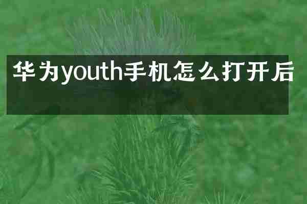 华为youth手机怎么打开后盖
