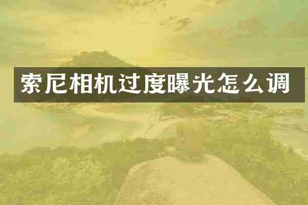 索尼相机过度曝光怎么调