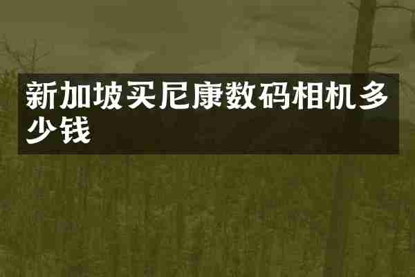 新加坡买尼康数码相机多少钱